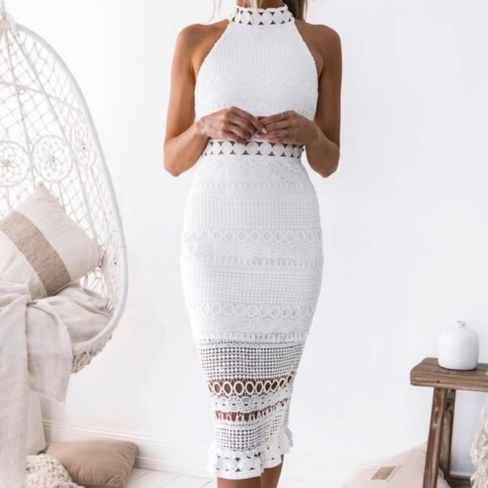 White Bridal Shower/Wedding Dress/Rehearsal Dinner